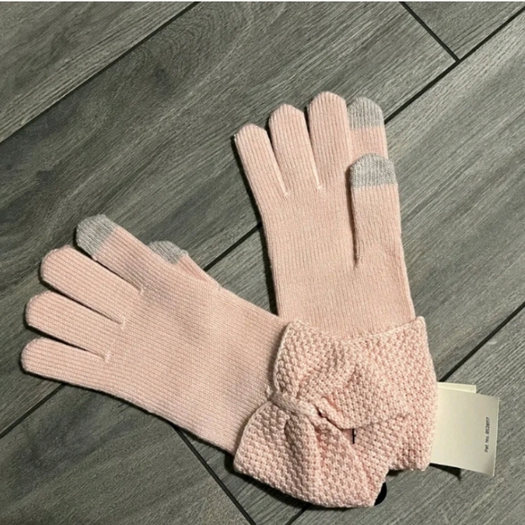 UGG AUSTRALIA TECH KNIT BOW GLOVES, PINK - ONE SIZE - Picture 3 of 3
